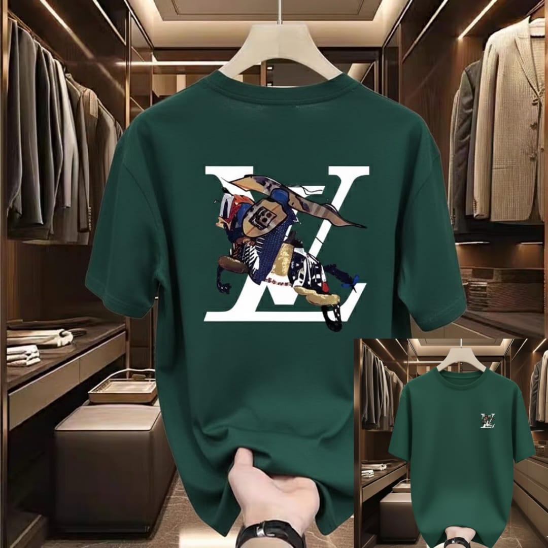 Premium China Drop-Shoulder T-Shirts green Copy alternate view