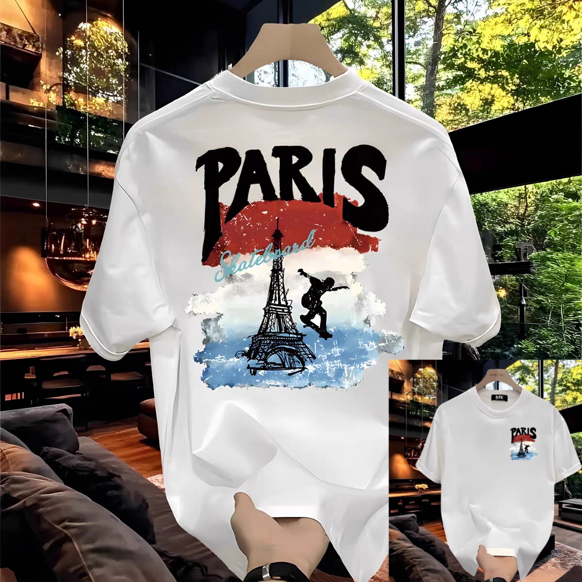 Premium China Drop-Shoulder T-Shirts  white